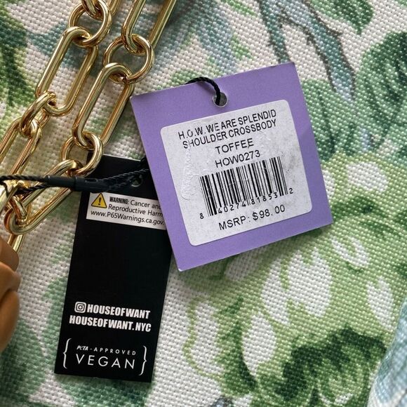 House of Want Women's H.O.W. We Are Splendid  Shoulder Crossbody  Bag, Toffee NW - Picture 3 of 10